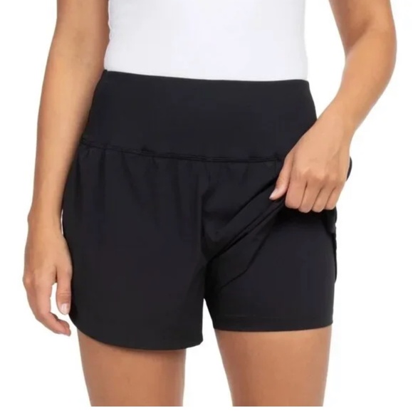 Women’s Spyder Black Woven Athletic Shorts with Pockets Size Large - Picture 3 of 8